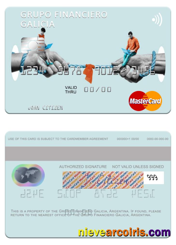 Argentina Grupo Financiero Galicia mastercard